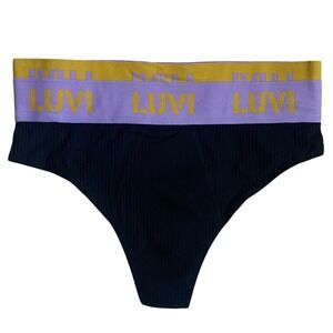 NEW LUVI Bamboo Reusable High Rise Thong Underwear‎ M Incontinence Period Pstptm